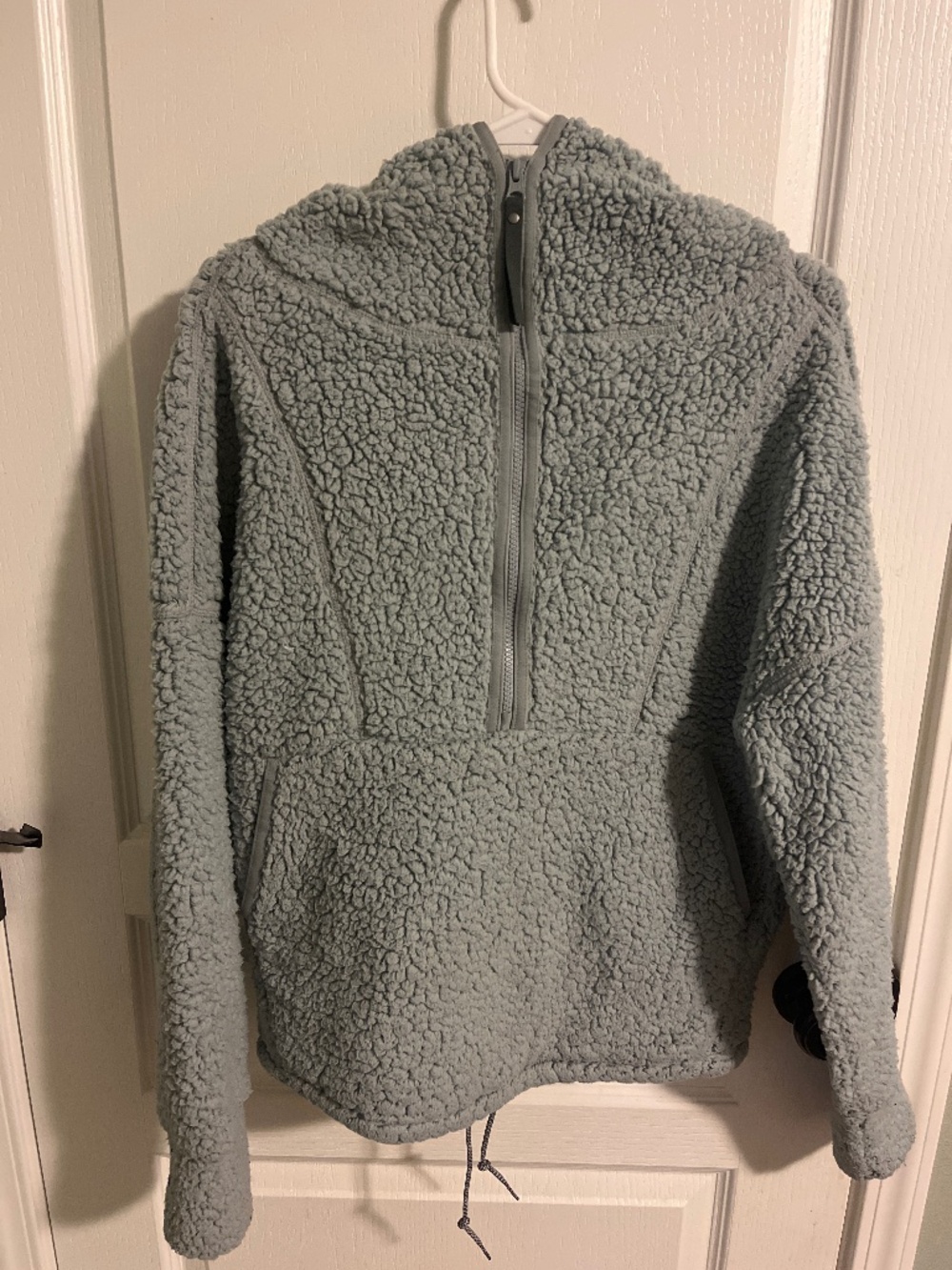 Prana 1/2 Zip Sherpa Fleece Light Blue Womens Small